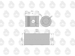 Zestaw naprawczy silnika MF4 31358348, 0437990  Oryginał Ursus