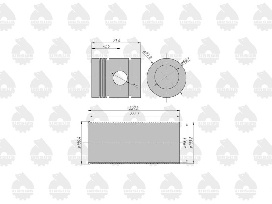 Zestaw naprawczy silnika MF4 31358348, 0437990  Oryginał Ursus