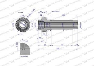 Wałek pośredni skrzyni Z-23 C-385 Waryński 80121181W