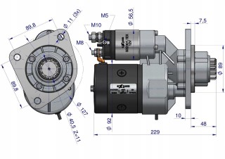 Rozrusznik c-385 z reduktorem typu magneton  9142742 Blue Line EXPOM KWIDZYŃ