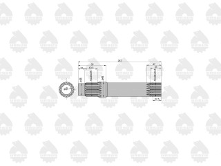 Wałek napędowy sprzęgła Z-16 C-385 Oryginał Ursus 80108126U
