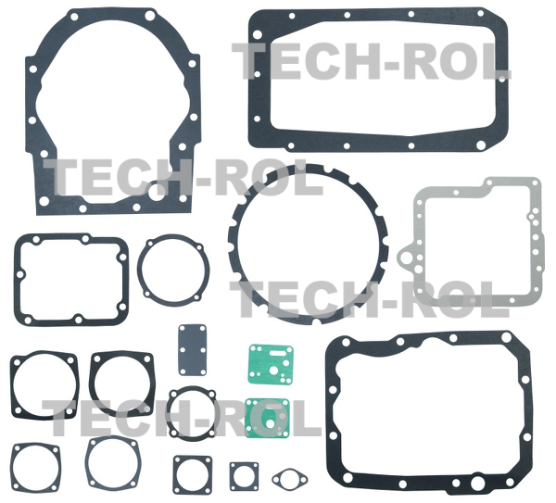 Zestaw uszczelek skrzyni biegów i tylnego mostu, pasuje do Ursus C-385; 100KPL 385 Polgasket