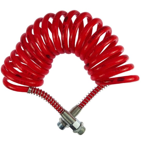 Przewód spiralny powietrza M22x1.5 4.5m czerwony