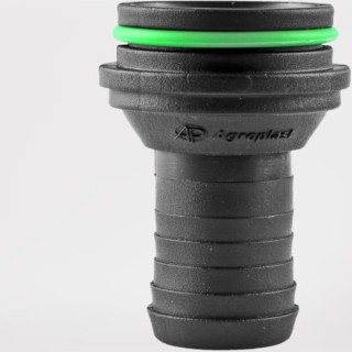 Wtyczka prosta fi-25 mm, mocowana na nakrętkę 1 i 1/2 cala; 221995 Agroplast