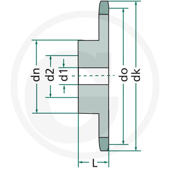 Koło łańcuchowe surowe z-14 12B 3/4 cala  837021-019-14