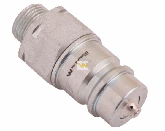 Szybkozłącze hydrauliczne wtyczka euro M18x1.5 gwint zewnętrzny  z eliminatorem ciśnienia Waryński  WIAM18SZE