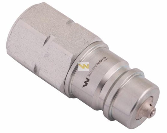 Szybkozłącze hydrauliczne wtyczka euro M18x1.5 gwint wewnętrzny z eliminatorem ciśnienia Waryński WIAM18SWE