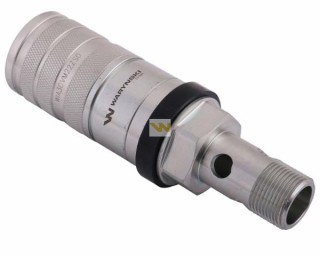 Szybkozłącze hydrauliczne gniazdo euro M22x1.5 gwint zew.śruba drążona euro zrywalne seria WIA3CV (3CFPV) 68 l/min gniazdo PUSH-PULL Waryński