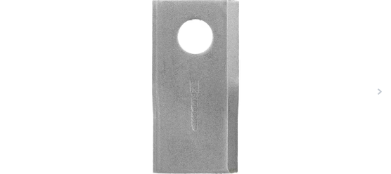 Nożyk kosiarki rotacyjnej lewy 96x48x4 mm otwór Ø 19 mm okrągły pasuje do Krone