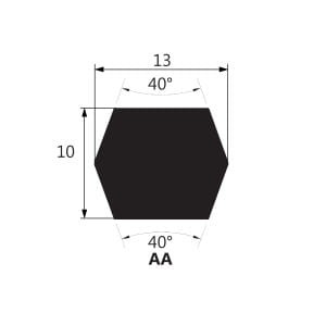 Pas AA 2800 aa-108 klinowy dwustronny Mitsubishi