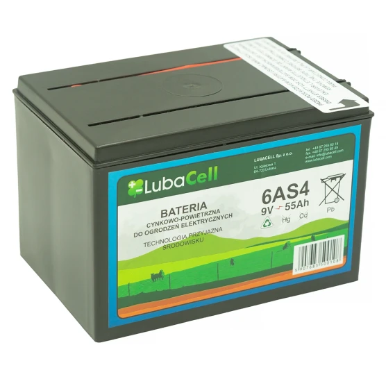 Bateria 9V 55Ah alkaliczna; Elektryzator; do ogrodzenia elektrycznego; 201-031-001, 11-0070 LubaCell