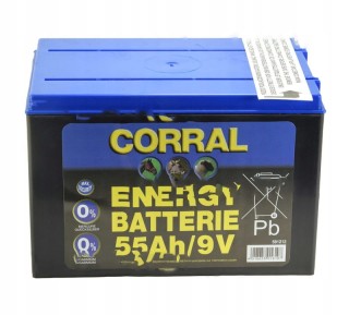 Bateria 9V 55Ah; Elektryzator; do ogrodzenia elektrycznego; 11-0061 CORRAL