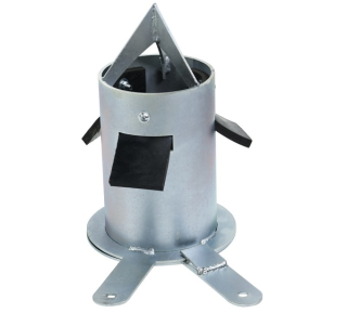 Zawór spustowy do worków typu Big-Bag (2), wysokość całkowita 280 mm, średnica otworu spustowego 125 mm, ocynkowany; Univversal