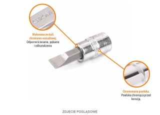 Klucz nasadowy 1/4" z bitem sl 37 mm/SL5 / Teger T-W-KNSL102