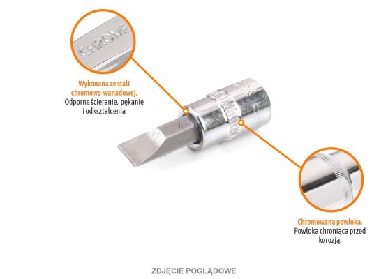 Klucz nasadowy 1/4" z bitem sl 37 mm/SL5 / Teger T-W-KNSL102