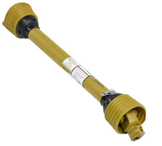 Wał przegubowo teleskopowy 575Nm 810-1361mm, krzyżak 27x75 sprzęgło na kołek X Kardan cytryna