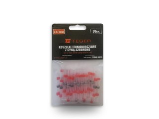 Zestaw koszulek termokurczliwych z cyną 0,5-1mm kolor czerwony TEGER