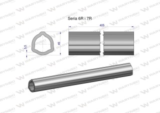 Rura wewnętrzna Seria 6R i 7R do wału 560 przegubowo-teleskopowego 45x5.5mm 405 mm WARYŃSKI