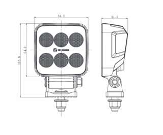 Lampa robocza LED 12-24V 36W dalekosiężna bez szumu