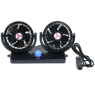 Wentylator obrotowy 12V dwa klosze podwójny