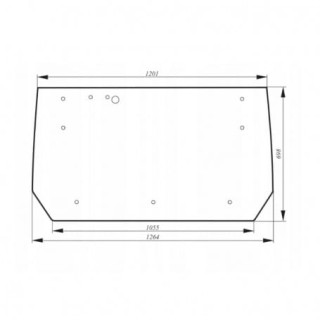 Szyba tylna Zetor proxima zielona 53369201