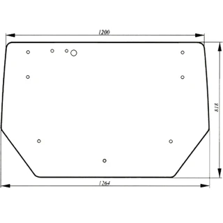 Szyba tylna Zetor proxima biała 53369201