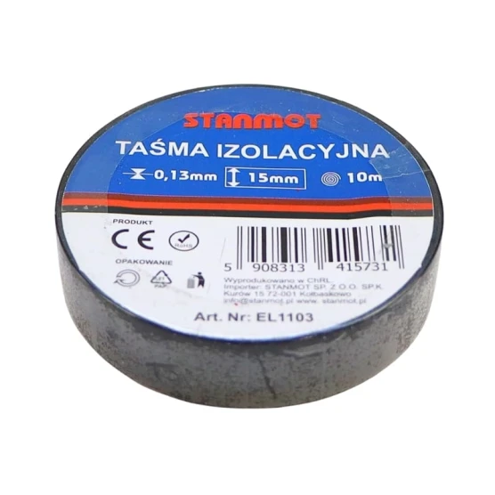 Taśma izolacyjna 15mm/10m czarna