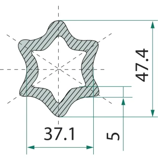 Rura profilowana przekaźnika mocy 1m 377377266