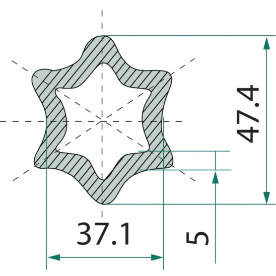 Rura profilowana przekaźnika mocy 1m 377377266