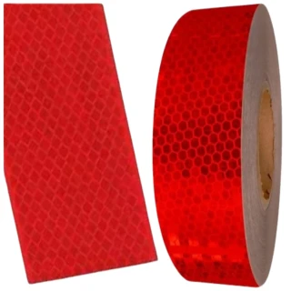 Taśma odblaskowa czerwona 5cm cena za metr