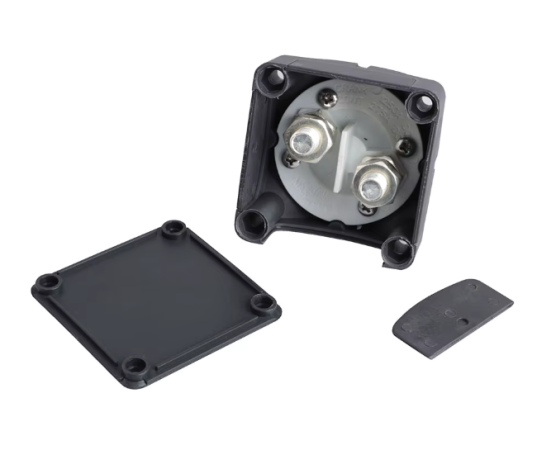 Odłącznik prądu akumulatora kwadratowy, czarny M10 12/24V 300A/1000A IP54