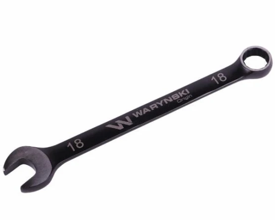 Klucz płasko-oczkowy 18 mm CrV standard ASME B107-2010 Waryński