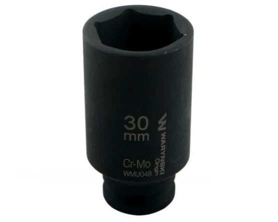 Nasadka udarowa sześciokątna długa 1/2" 30 mm CrMo DIN 3129 Waryński