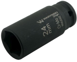 Nasadka udarowa sześciokątna długa 1/2" 24 mm CrMo DIN 3129 Waryński