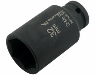 Nasadka udarowa sześciokątna długa 1/2" 32 mm CrMo DIN 3129 Waryński