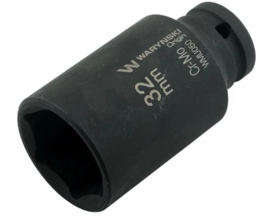 Nasadka udarowa sześciokątna długa 1/2" 32 mm CrMo DIN 3129 Waryński