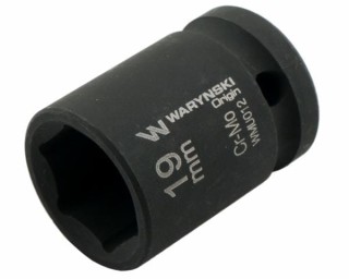 Nasadka udarowa sześciokątna 1/2" 19 mm CrMo DIN 3129 Waryński