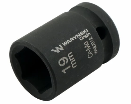 Nasadka udarowa sześciokątna 1/2" 19 mm CrMo DIN 3129 Waryński