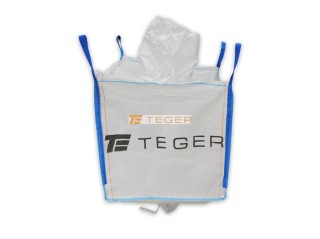 Worek big bag 500kg. 90 x 90 x 90. 4 uchwyty. lej zasypowy / lej spustowy. tasiemka /TEGER