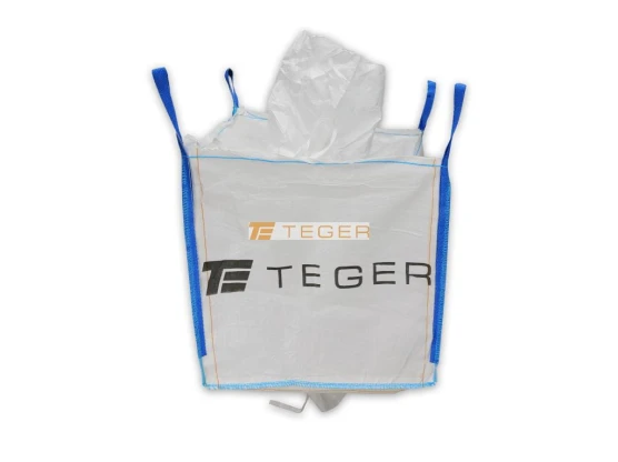 Worek big bag 500kg. 90 x 90 x 90. 4 uchwyty. lej zasypowy / lej spustowy. tasiemka /TEGER