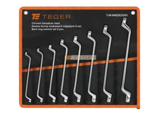 Zestaw kluczy oczkowych odgiętych 8 szt / TEGER T-W-NWZKOO01