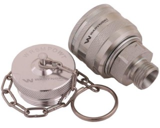 Szybkozłącze hydrauliczne wtyczka polska M18x1.5 z osłoną aluminiową Waryński