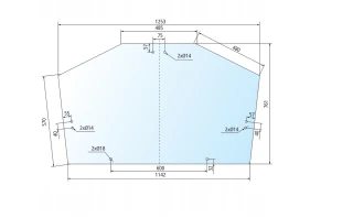 Szyba tylna John Deere L213351 L171335 L202528