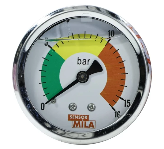 Manometr glicerynowy 0-16 bar, fi-63 mm; mocowanie tylne, gwint 1/4 cala; opryskiwacz; produkt standard