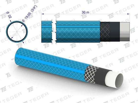 Wąż ogrodowy 3/4 cala 30 m "STANDARD PLUS" TEGER