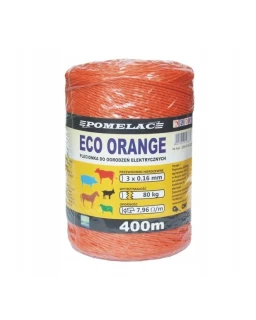 Plecionka ogrodzeniowa, przewodniki 3x0,16 mm, długość 400 metrów, pomarańczowa ECO ORANGE, przeznaczona do ogrodzenia elektrycznego; 205-010-023 Pomelac