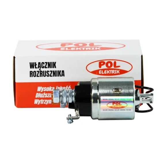 Włącznik rozrusznika z reduktorem, 12V pasuje do ciągników Ursus C-328; 50003900, 123704101 POL Elektrik